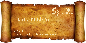 Szkala Milán névjegykártya